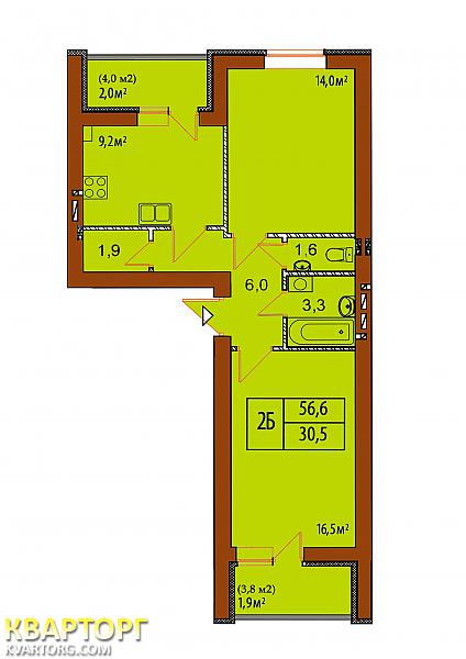 Sell 2-room apartment. Киев, Радужная — photo 1
