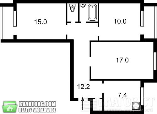 Sell 3-room apartment. Киев, Княжий Затон — photo 2