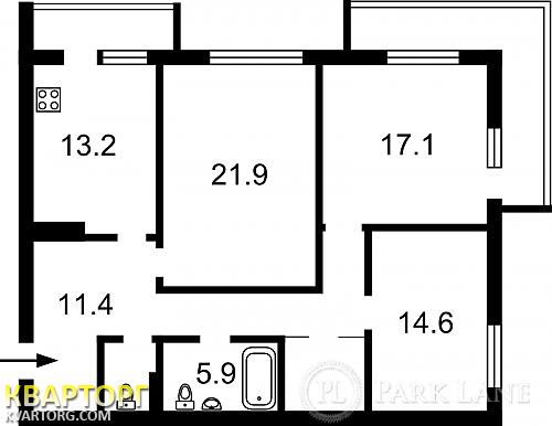 Sell 3-room apartment. Киев, Богдановская — photo 3