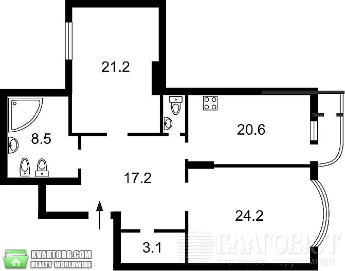 Sell 2-room apartment. Киев,  Лабораторный пер — photo 2