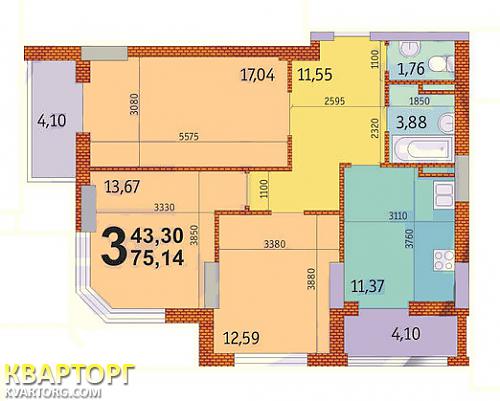 Sell 3-room apartment. Киев,  Гмыри — photo 5