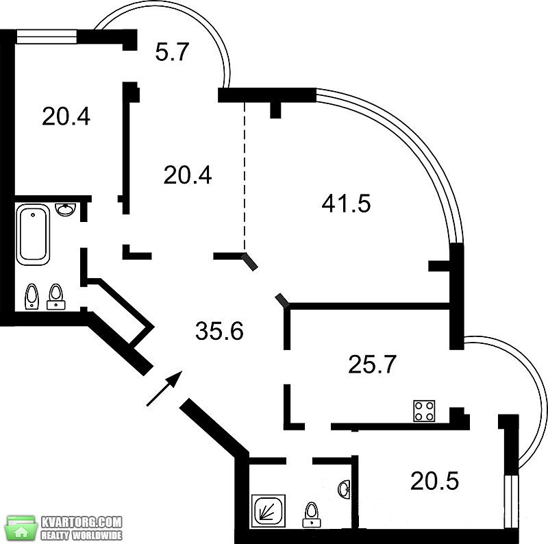 Rent out 4-room apartment. Киев,  Старонаводницкая — photo 8