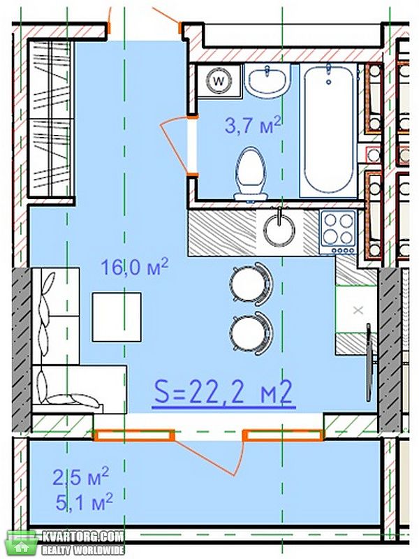 Sell 1-room apartment. Одесса, Ак. Вильмса — photo 1