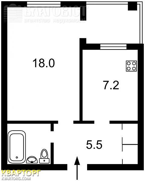 Sell 1-room apartment. Киев, Бориспольская — photo 1