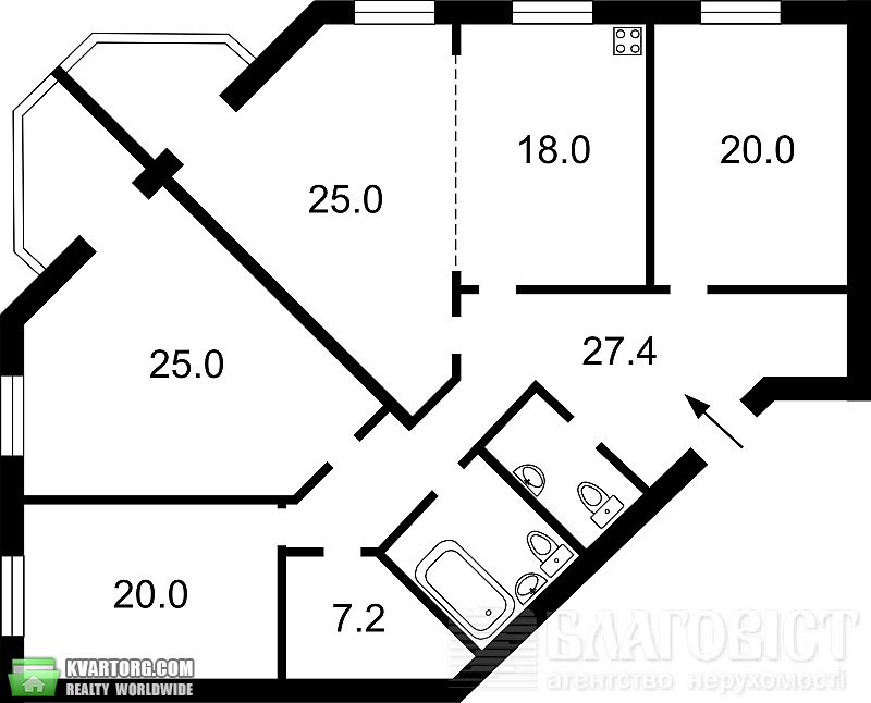 Sell 4-room apartment. Киев,  Окипной — photo 4