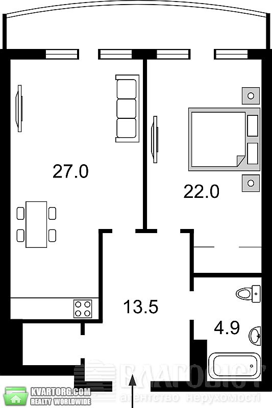 Sell 1-room apartment. Киев, Раисы Окипной — photo 7