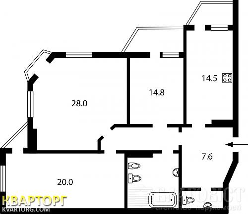 Sell 3-room apartment. Киев,  Героев Сталинграда пр — photo 2