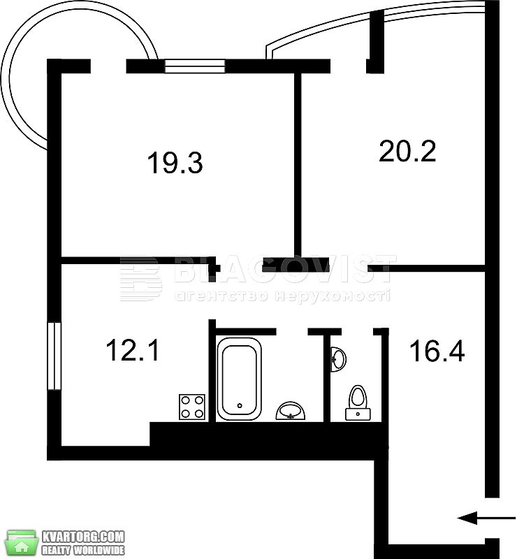 Sell 2-room apartment. Киев, Кольцова бульв., — photo 3