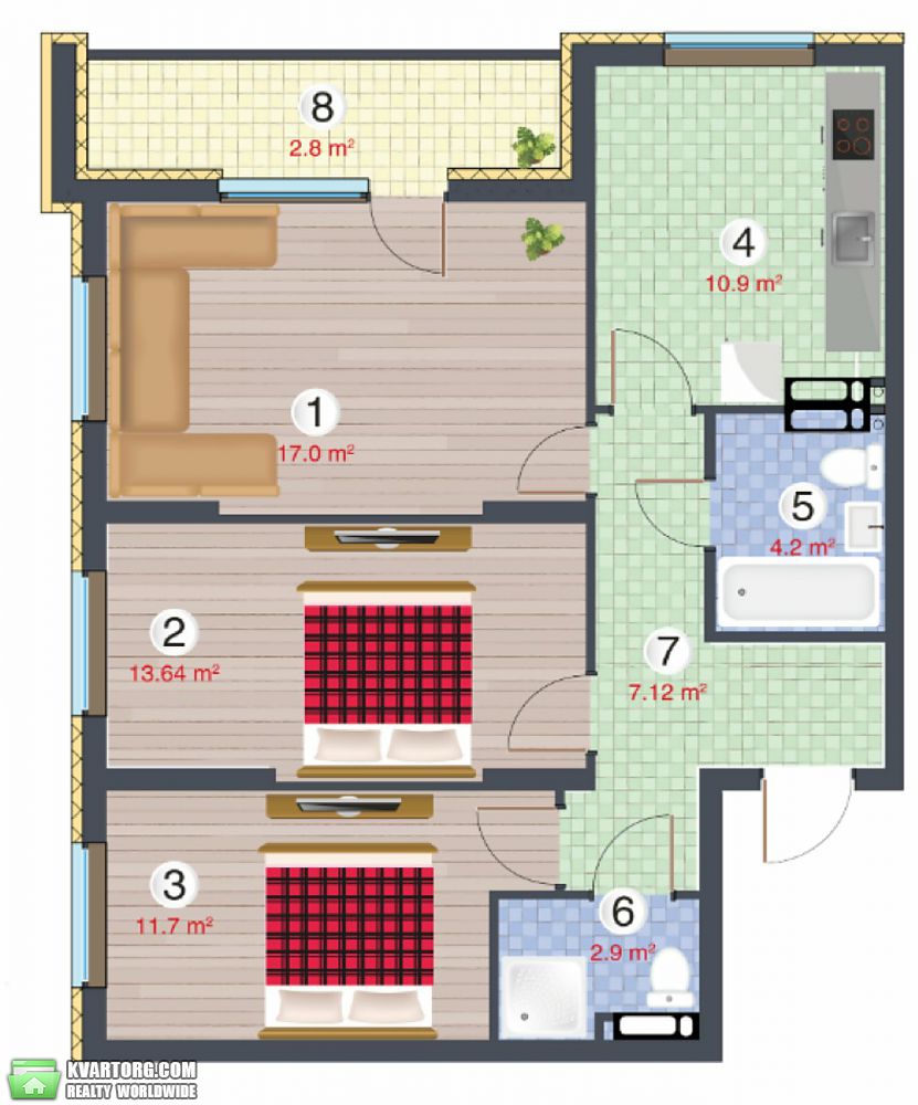 Sell 3-room apartment. Киев, Лысогорский спуск — photo 10