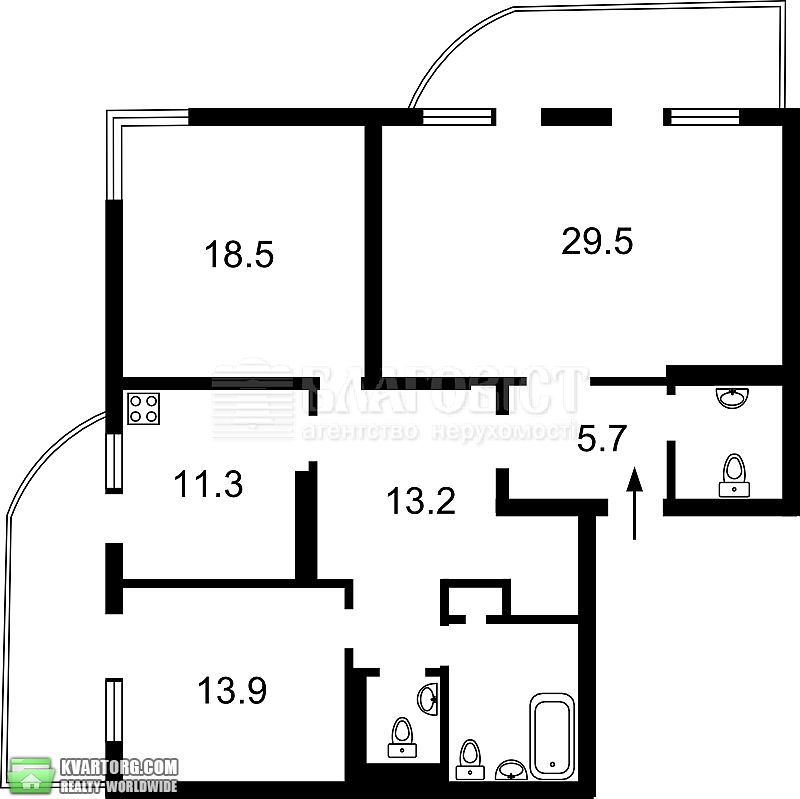 Sell 3-room apartment. Киев,  Героев Сталинграда пр — photo 1