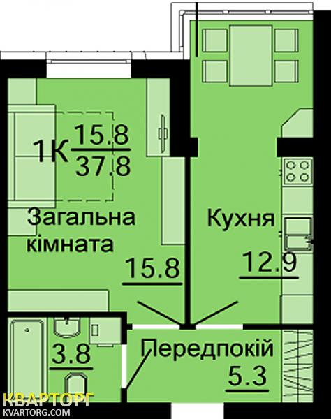 Sell 1-room apartment. Киев, Ленина — photo 8