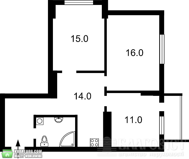 Sell 2-room apartment. Киев,  Моторный пер — photo 5