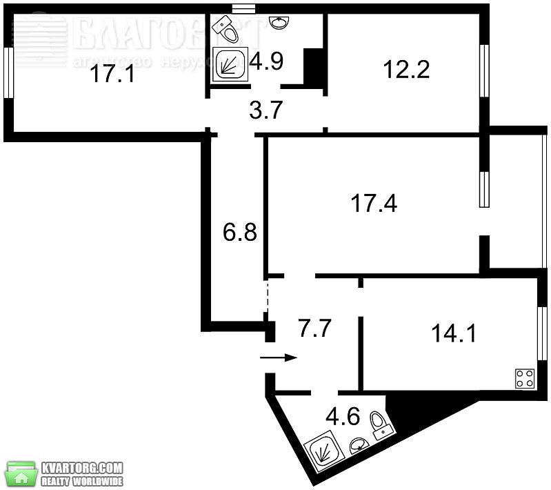 Sell 3-room apartment. Киев,  Урловская — photo 9