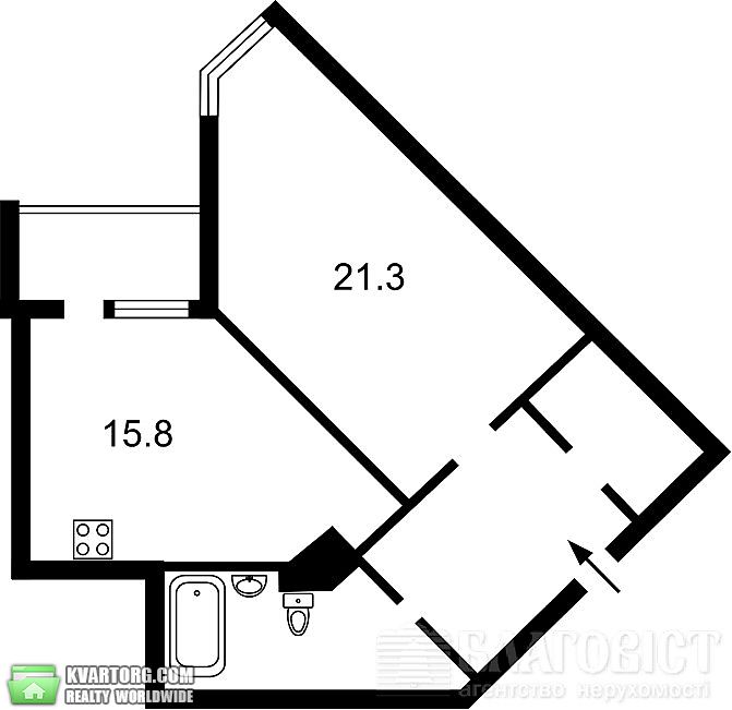 Sell 1-room apartment. Киев,  Краснопольская — photo 3