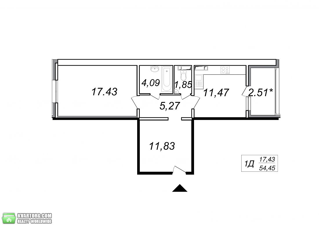 Sell 1-room apartment. Киев,  Глушкова пр — photo 3