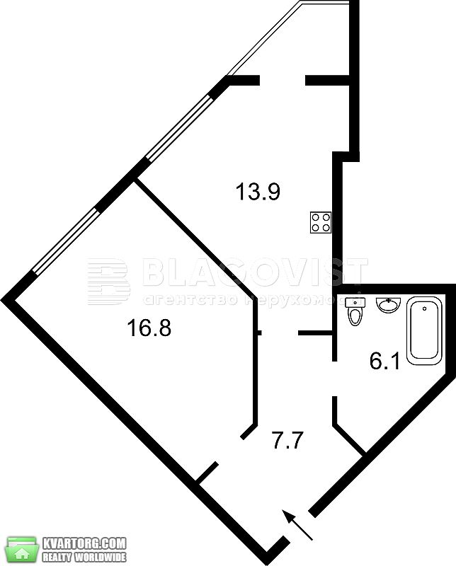 Sell 1-room apartment. Киев,  Юношеская — photo 2