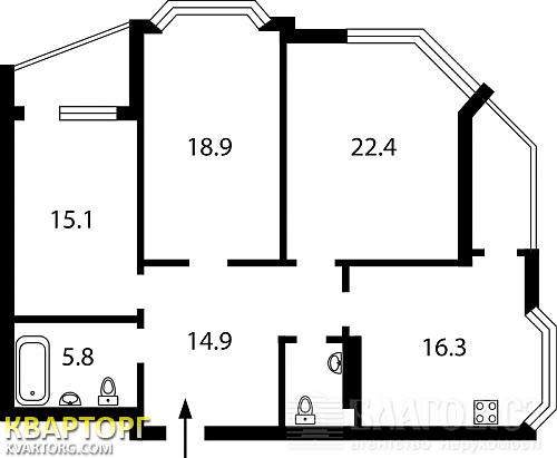 Sell 3-room apartment. Киев,  Ахматовой — photo 2