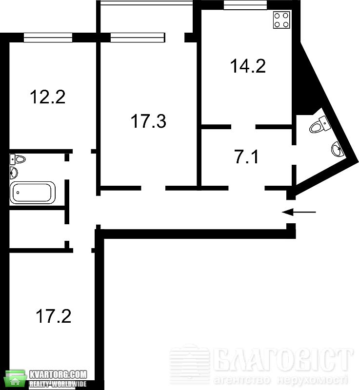 Sell 3-room apartment. Киев,  Григоренко пр — photo 7