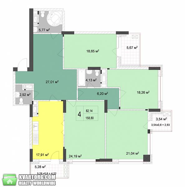 Sell 4-room apartment. Киев,  Драгомирова — photo 8