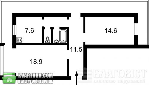 Sell 2-room apartment. Киев, Челябинская — photo 2
