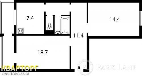 Sell 2-room apartment. Киев,  Луначарского — photo 2