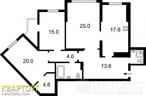 Sell 3-room apartment. Киев,  Срибнокильская — photo 10