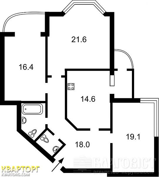 Sell 3-room apartment. Киев, Осенняя — photo 3