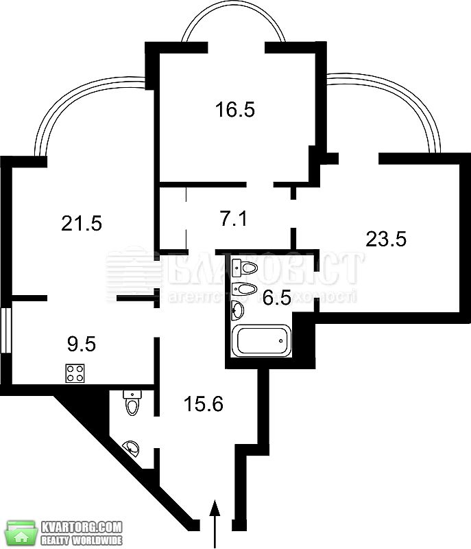 Sell 3-room apartment. Киев,  Ломоносова — photo 4