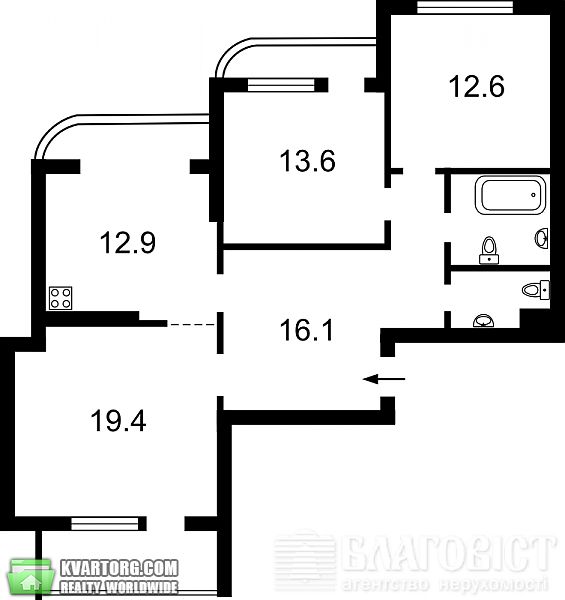 Sell 3-room apartment. Киев, Майорова — photo 9