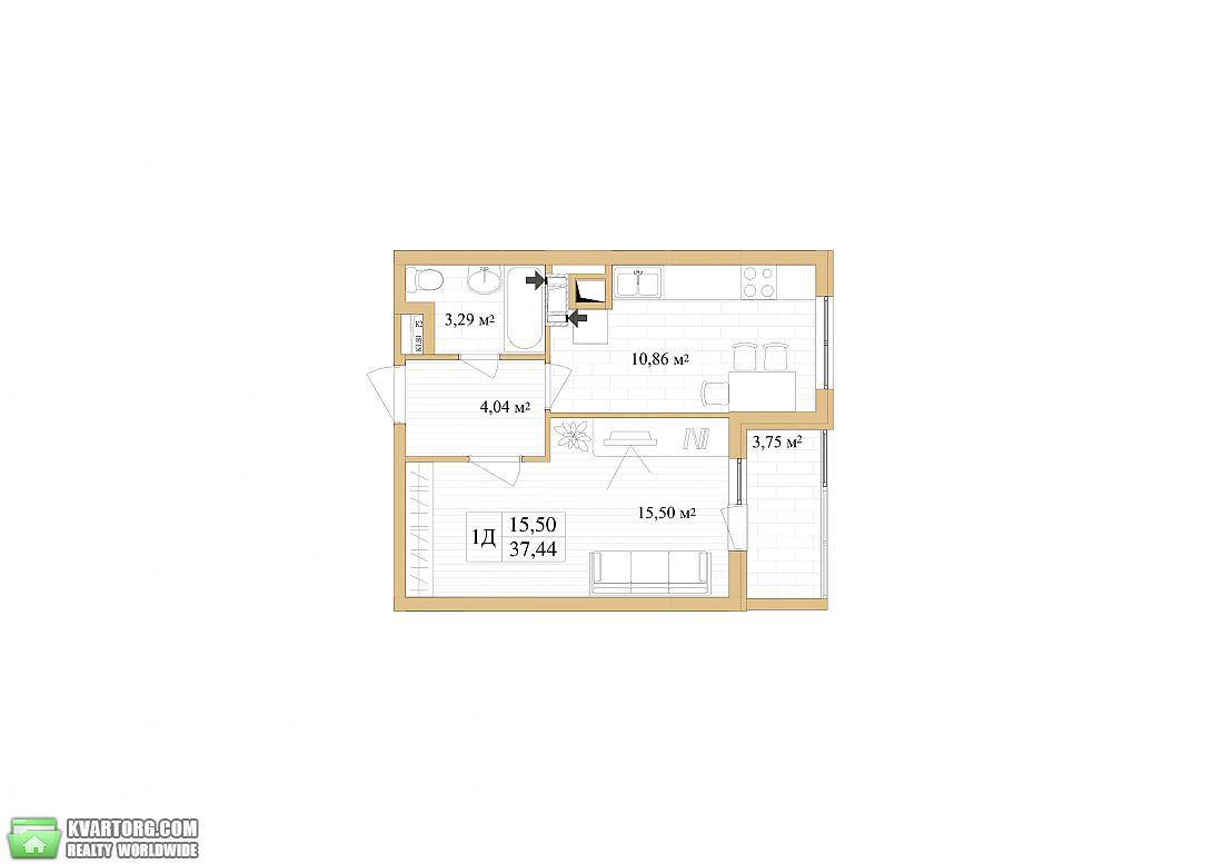 Sell 1-room apartment. Киев,  Галана — photo 1