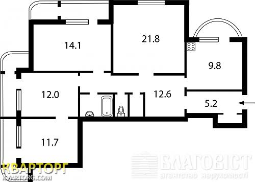 Sell 4-room apartment. Киев, Мирного Панаса — photo 1