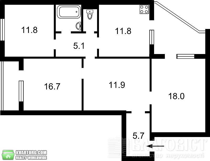 Sell 3-room apartment. Киев,  Белицкая — photo 7
