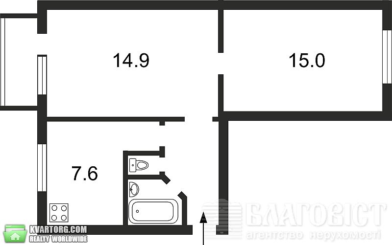 Sell 2-room apartment. Киев,  Киквидзе — photo 2