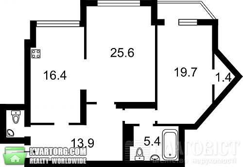 Sell 2-room apartment. Киев, Княжий Затон — photo 1