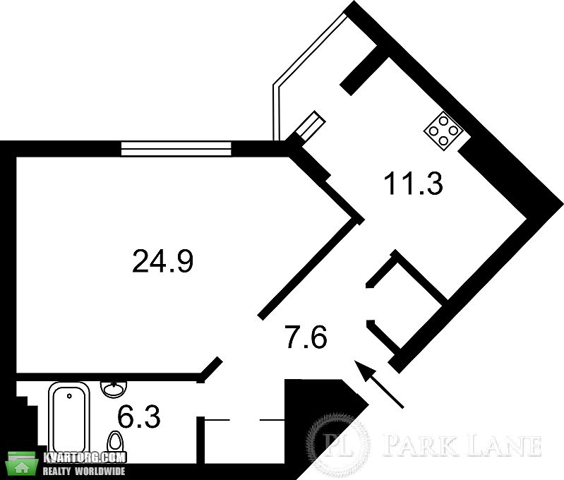 Sell 1-room apartment. Киев,  Днепровская наб — photo 5