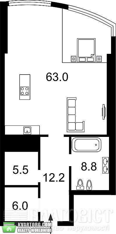 Sell 1-room apartment. Киев,  Кловский спуск — photo 3