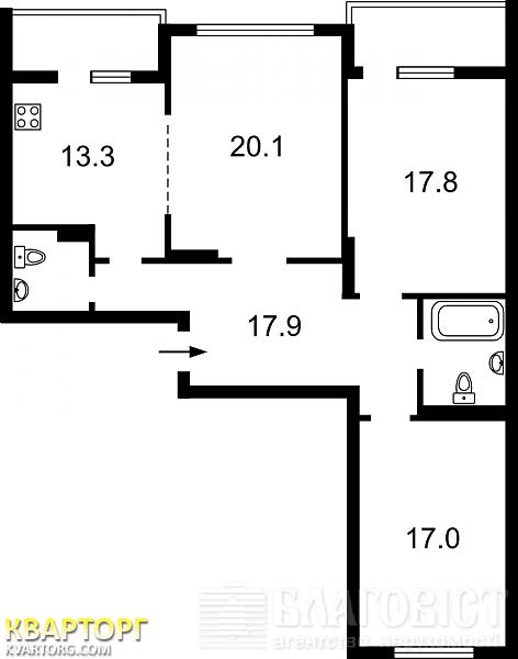 Sell 3-room apartment. Киев,  Танковая — photo 1