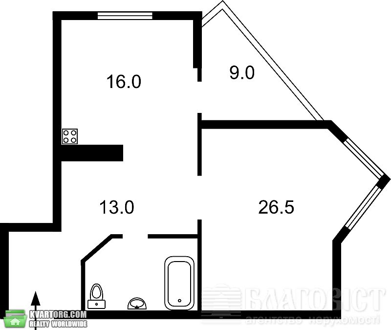 Sell 1-room apartment. Киев,  Саперно-Слободская — photo 7