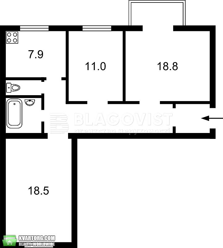 Sell 3-room apartment. Киев, Червоноармійська — photo 2
