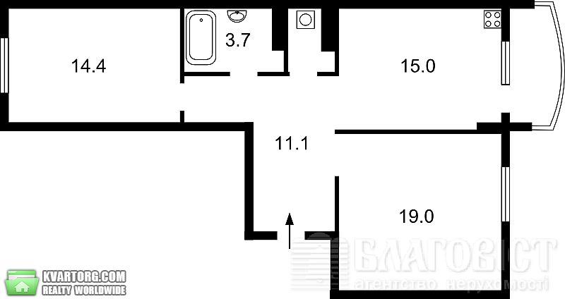 Sell 2-room apartment. Киев, Жабаева Жамбила — photo 10