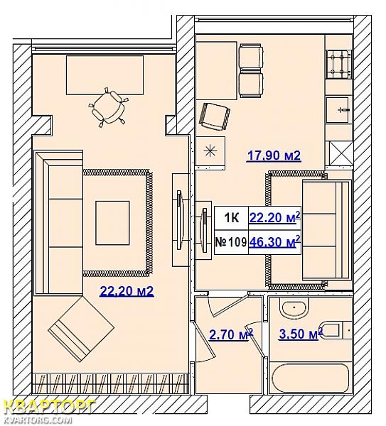 продам 1-комнатную квартиру. Киев,  Большая Окружная - фото 8