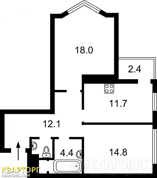 Sell 2-room apartment. Киев,  Саперно-Слободская — photo 1