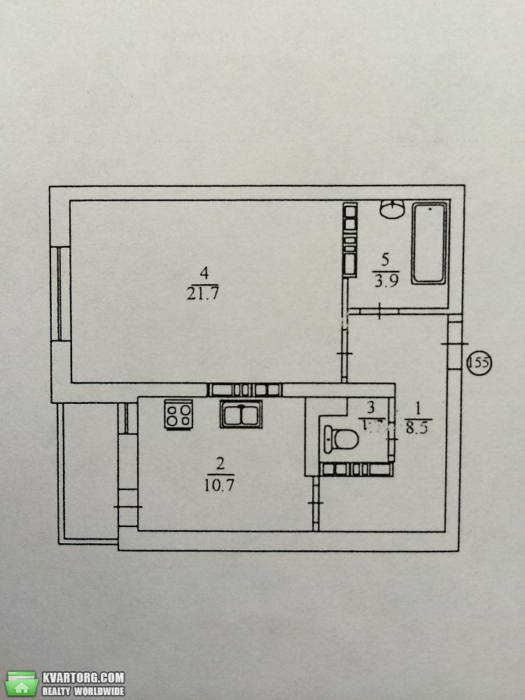 Sell 1-room apartment. Киев,  Олевская — photo 7
