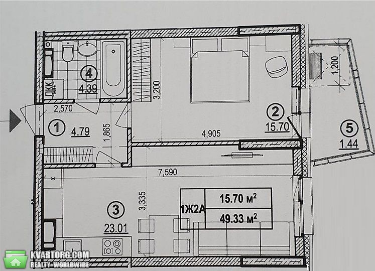 Sell 1-room apartment. Киев,  Глубочицкая — photo 4
