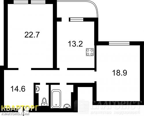 Sell 2-room apartment. Киев,  Ахматовой — photo 1
