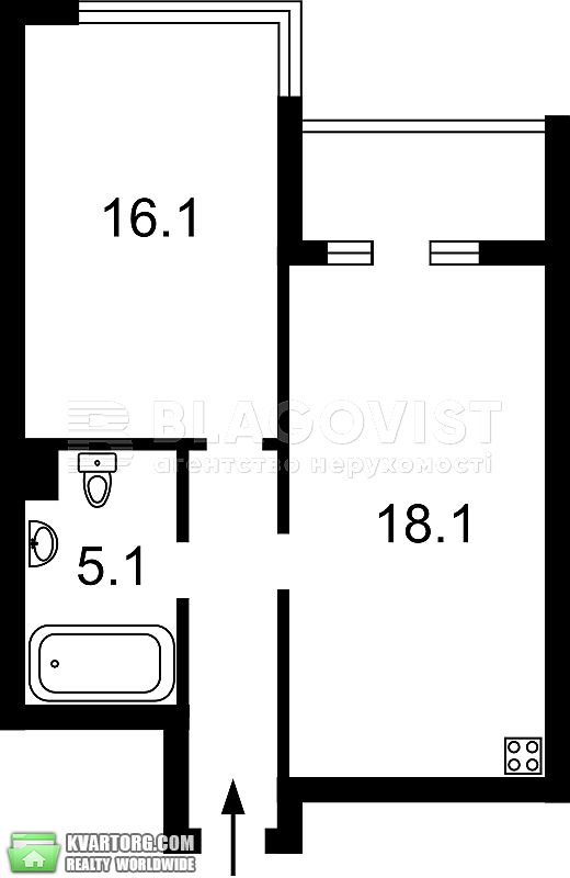Rent out 1-room apartment. Киев,  Кудри — photo 10