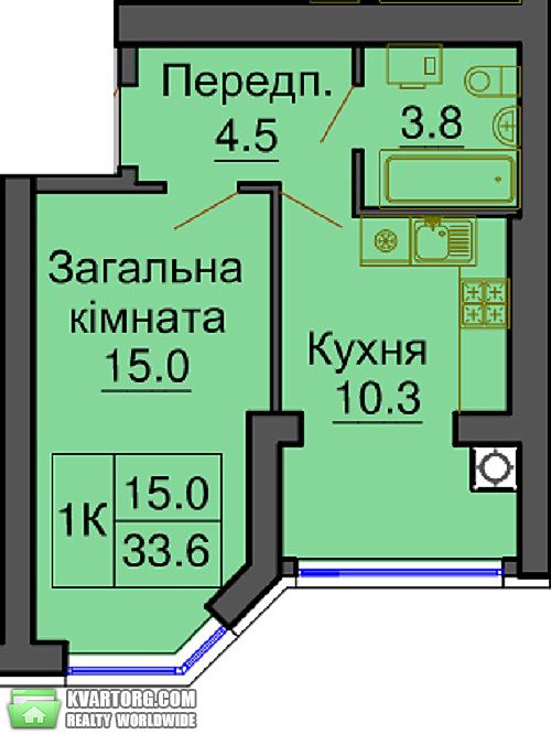 Sell 1-room apartment. Киев,  Заболотного — photo 3