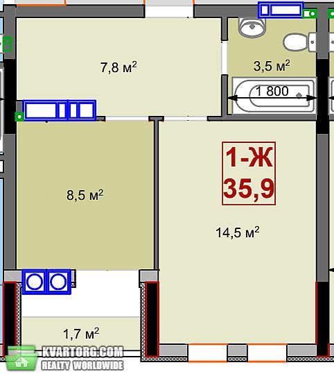 Sell 1-room apartment. Ирпень,  Университетская — photo 3