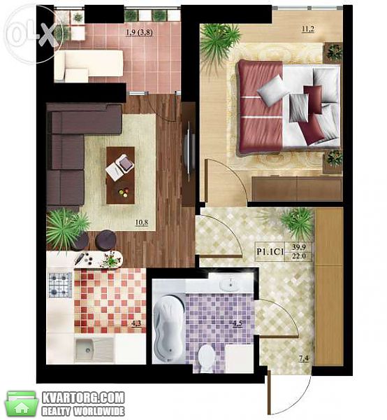 Sell 1-room apartment. Киев, Регенераторная — photo 1