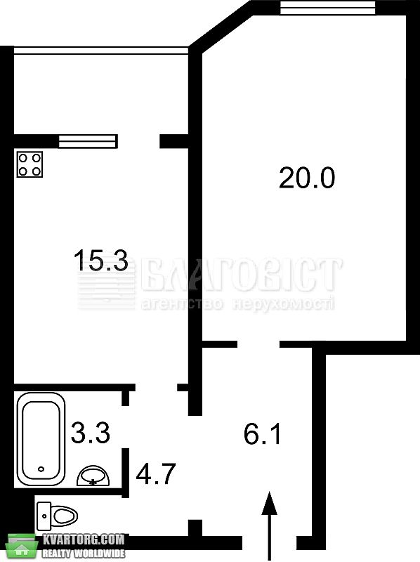 Rent out 1-room apartment. Киев,  Ракетная — photo 8
